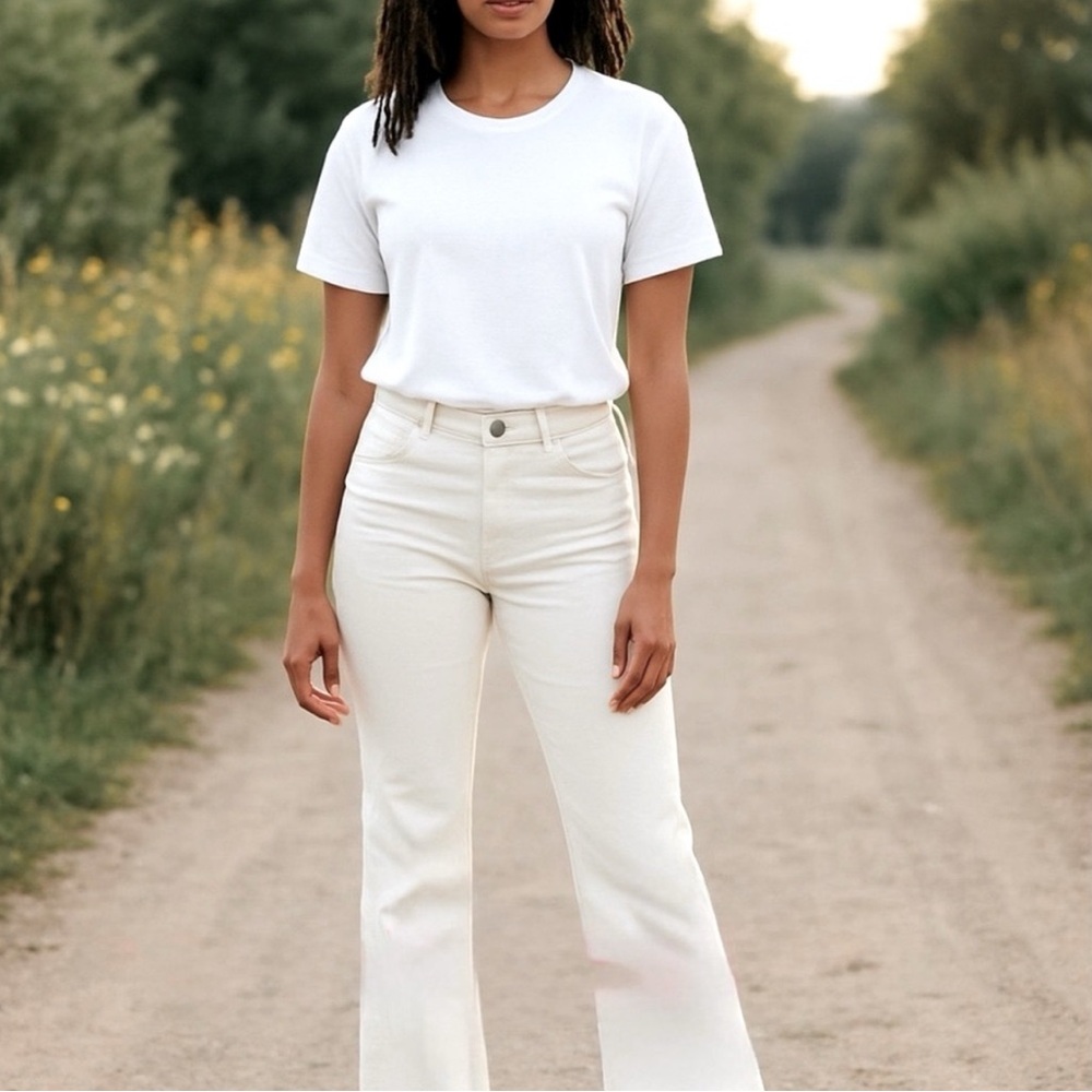 Forever 21 Cream Straight Leg Pants